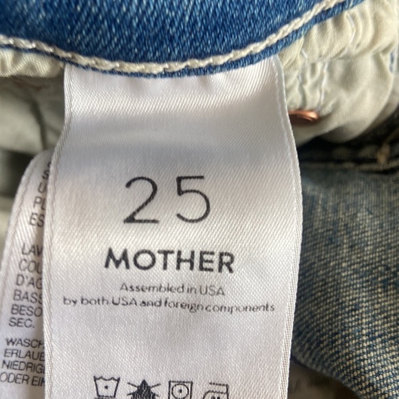 Mother The Sacred Slit Mini Denim Skirt in Where There's Smoke - Picture 5 of 14